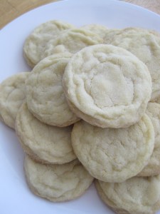 soft and chewy sugar lemon cookies